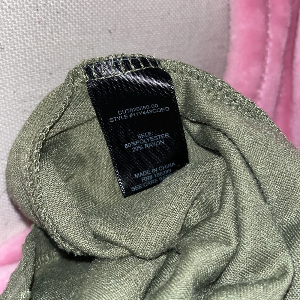Trixxi Forest Green Cut Short Sleeve Blouse - Picture 7 of 7
